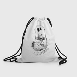 Рюкзак-мешок Добродушное приведение белый, полиэстер, цвет: 3D-принт