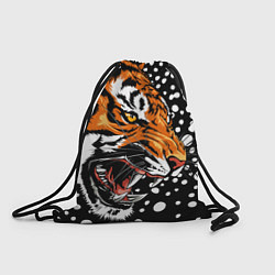 Рюкзак-мешок Амурский тигр и снегопад, цвет: 3D-принт