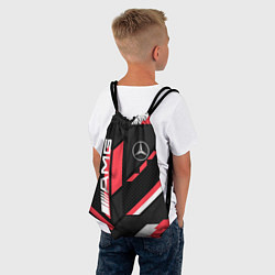 Рюкзак-мешок MERCEDES-BENZ AMG GEOMETRY STRIPES RED, цвет: 3D-принт — фото 2