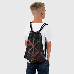Рюкзак-мешок BERSERK LOGO GRUNGE RED, цвет: 3D-принт — фото 2