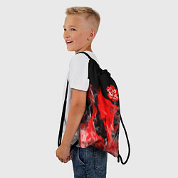 Рюкзак-мешок Чёрный клевер: Пламя, цвет: 3D-принт — фото 2