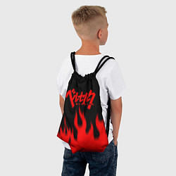 Рюкзак-мешок Берсерк огонь, цвет: 3D-принт — фото 2