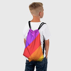 Рюкзак-мешок РАДУЖНАЯ ГЕОМЕТРИЯ RAINBOW GEOMETRY, цвет: 3D-принт — фото 2