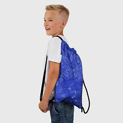 Рюкзак-мешок Синие мазки, цвет: 3D-принт — фото 2