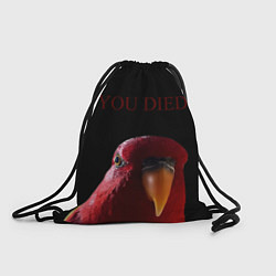 Рюкзак-мешок Красный попугай Red parrot, цвет: 3D-принт