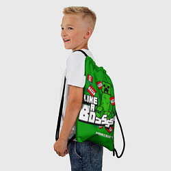Рюкзак-мешок LIKE A BOSS Minecraft Creepe, цвет: 3D-принт — фото 2