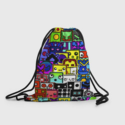Рюкзак-мешок GEOMETRY DASH ВСЕ СКИНЫ, цвет: 3D-принт