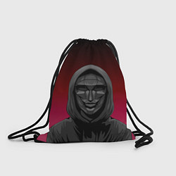 Рюкзак-мешок Распорядитель игры на черно розовом фоне, цвет: 3D-принт