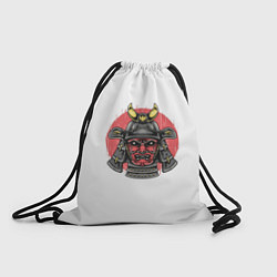 Рюкзак-мешок Красный Шлем Самурая, цвет: 3D-принт