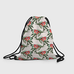 Рюкзак-мешок Снегири паттерн, цвет: 3D-принт