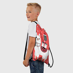 Рюкзак-мешок Лама Новый год, цвет: 3D-принт — фото 2