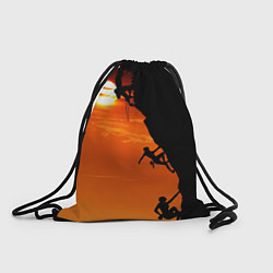 Рюкзак-мешок СКАЛОЛАЗЫ В ЗАКАТЕ, цвет: 3D-принт