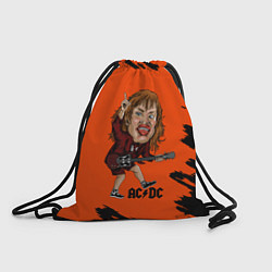 Рюкзак-мешок Шарж Ангус Янг ACDC, цвет: 3D-принт
