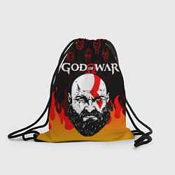 Рюкзак-мешок GOD OF WAR ГОД ОФ ВАР FIRE ART УЗОР, цвет: 3D-принт