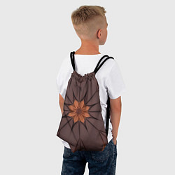 Рюкзак-мешок Абстрактный цветок Оранжевый, цвет: 3D-принт — фото 2