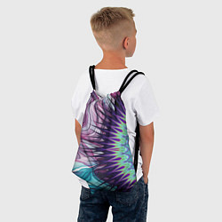 Рюкзак-мешок Психоделика Мандала Волны, цвет: 3D-принт — фото 2