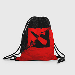 Мешок для обуви DOTA 2 RED BLACK LOGO, БРЫЗГИ КРАСОК