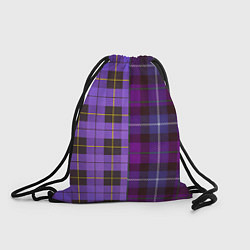 Рюкзак-мешок Purple Checkered, цвет: 3D-принт