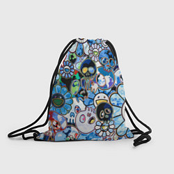 Рюкзак-мешок Буйство синих, цвет: 3D-принт