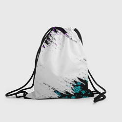 Рюкзак-мешок НОВОГОДНИЕ НЕОНОВЫЕ СНЕЖИНКИ 2022, цвет: 3D-принт