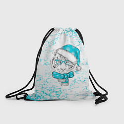 Рюкзак-мешок Зимний Тигр в шарфе, цвет: 3D-принт