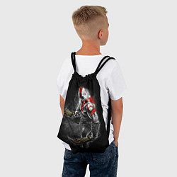 Рюкзак-мешок БОГ ВОЙНЫ С МЕЧАМИ, КРАТОС, цвет: 3D-принт — фото 2