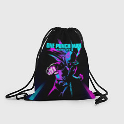 Рюкзак-мешок Неоновый Сайтама One Punch-Man, цвет: 3D-принт