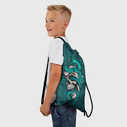 Рюкзак-мешок SKULL & SNAKE, цвет: 3D-принт — фото 2