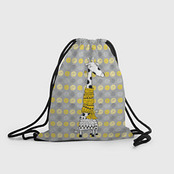 Рюкзак-мешок Милая жирафа в шарфе, цвет: 3D-принт