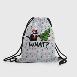 Рюкзак-мешок WHAT CAT CHRISTMAS, цвет: 3D-принт