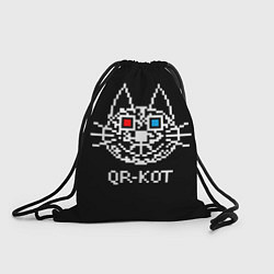 Рюкзак-мешок QR кот в стерео очках, цвет: 3D-принт