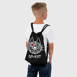 Рюкзак-мешок QR кот в стерео очках, цвет: 3D-принт — фото 2