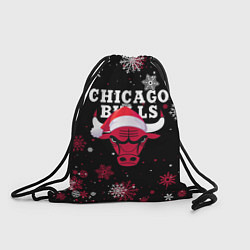 Рюкзак-мешок НОВОГОДНИЙ CHICAGO BULLS 2022 СНЕЖИНКИ, цвет: 3D-принт