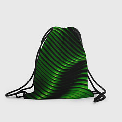 Рюкзак-мешок Волны изумрудного металла, цвет: 3D-принт