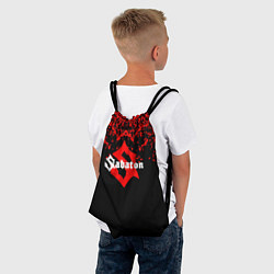 Рюкзак-мешок Sabaton красные брызги, цвет: 3D-принт — фото 2