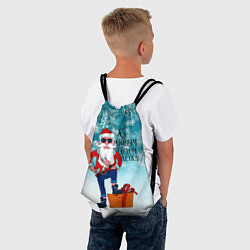 Рюкзак-мешок Hipster Santa 2022, цвет: 3D-принт — фото 2