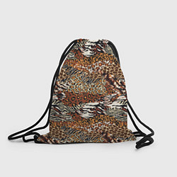 Рюкзак-мешок Шкуры Диких Животных, цвет: 3D-принт
