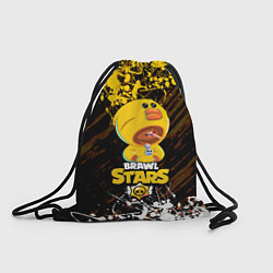 Рюкзак-мешок BRAWL STARS SALLY LEON БРЫЗГИ КРАСОК, цвет: 3D-принт