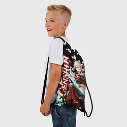 Рюкзак-мешок КАДЗУХА ГЕНШИН ИМПАКТ САКУРА, цвет: 3D-принт — фото 2