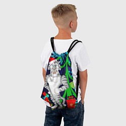 Рюкзак-мешок Новогодний тигр в джунглях, цвет: 3D-принт — фото 2