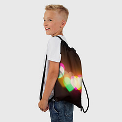 Рюкзак-мешок Горящие сердца всех цветов радуги, цвет: 3D-принт — фото 2