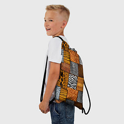 Рюкзак-мешок Тигр, полосы, 2022, цвет: 3D-принт — фото 2