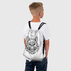 Рюкзак-мешок Волчий портрет, цвет: 3D-принт — фото 2