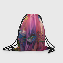 Рюкзак-мешок Ярко розовый, цвет: 3D-принт