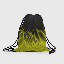 Рюкзак-мешок Коллекция Rays Лучи Желтый и черный Абстракция 662, цвет: 3D-принт