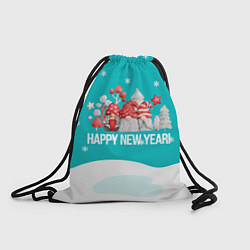 Рюкзак-мешок Happy New Year Новогодние гномы, цвет: 3D-принт