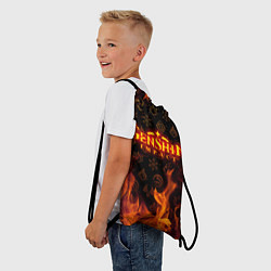 Рюкзак-мешок GENSHIN IMPACT FIRE SYMBOL ОГНЕННАЯ СТИХИЯ, цвет: 3D-принт — фото 2
