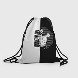 Рюкзак-мешок Боец ММА чёрно-белое, цвет: 3D-принт