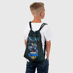 Рюкзак-мешок Ворон Меха BRAWL STARS соты, цвет: 3D-принт — фото 2