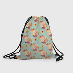 Рюкзак-мешок Лисички паттерн, цвет: 3D-принт
